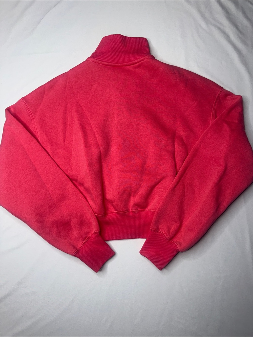 Nike Womens Quarter Zip Fleece Sweatshirt XS Pink NWT Retail $75 Swoosh - Picture 5 of 5
